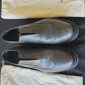 Salvatore Ferragamo Wing Tip Slip Ons